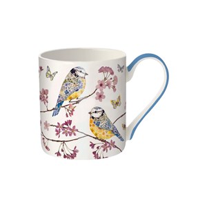 "Blue Tits - Fine Bone China Mug" 380 ml