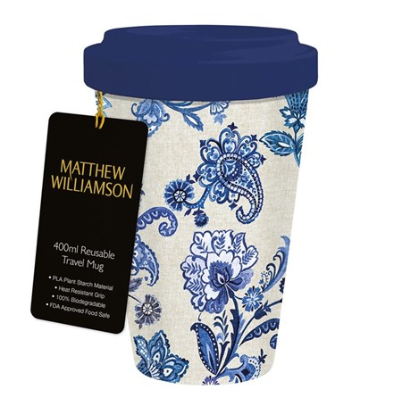 "Blue Paisley" Travel Mug